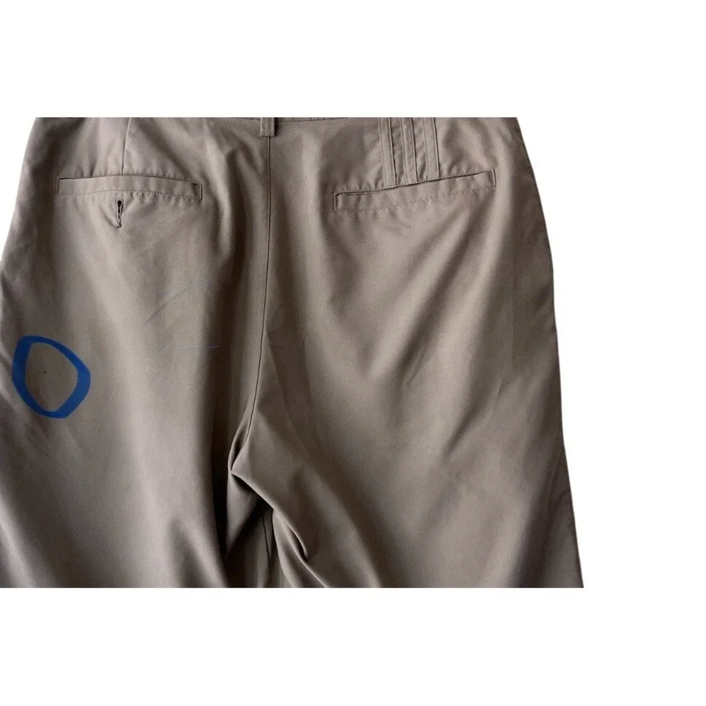 Adidas Golf Shorts Mens Tan Climalite Flat Front Athletic Size 32‎